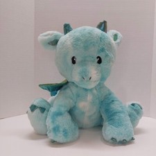 FAO Schwarz Glow Brights Plush 12" Dragon Lights Sounds Roars Sewn Eyes VIDEO