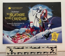 Nightmare Before Christmas Original VHS Mini Promo Book - Illustrated by Burton!