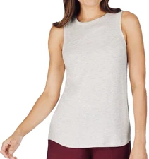 New Jane and Bleecker Ladies’ Crew Neck Lounge Tank Top Small S Light Grey