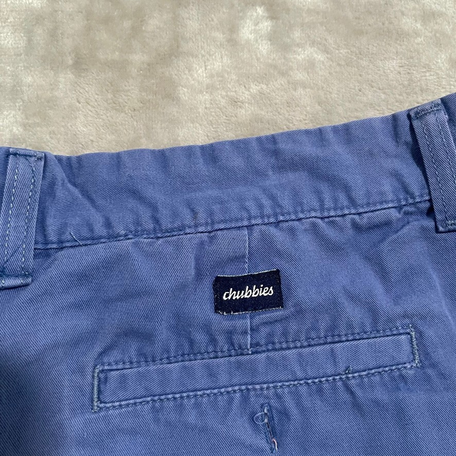 Chubbies Shorts Mens 40 Blue Chino Stretch Golf Casual Flat Front Outdoor