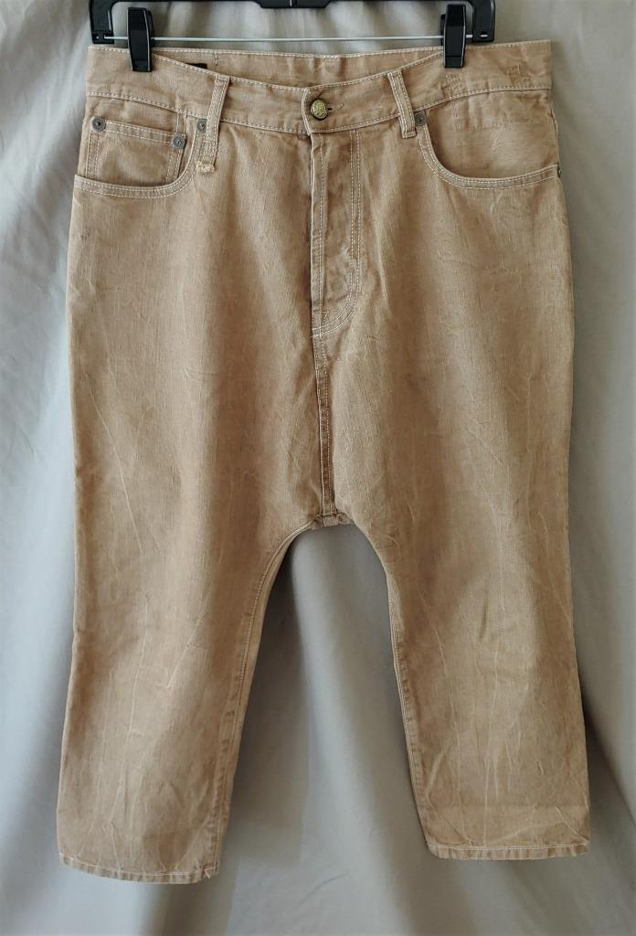 R13 Italy Brown Cotton Tailored Drop Harem Jeans Size 28 - Retail 