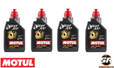 Motul 1L Transmission Diff GEAR 300 75W90 Full Synthetic Ester Oil 105777 x4