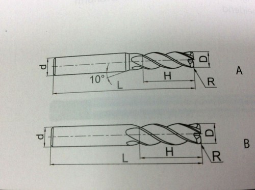 VHM-SCHAFTFRÄSER mit ECKENRADIEN von 3 bis 12mm Durchmesser / Z = 4 + TIALN - Picture 29 of 31