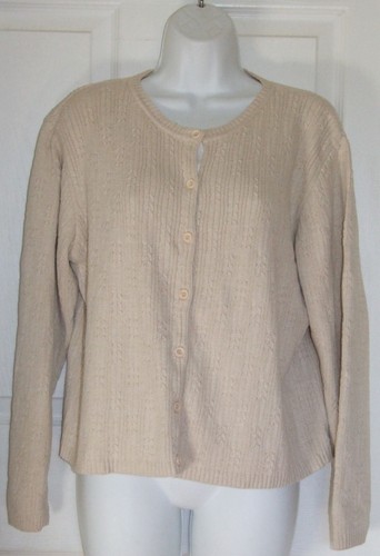 Liz Claiborne Liz Sport Tan Cardigan 