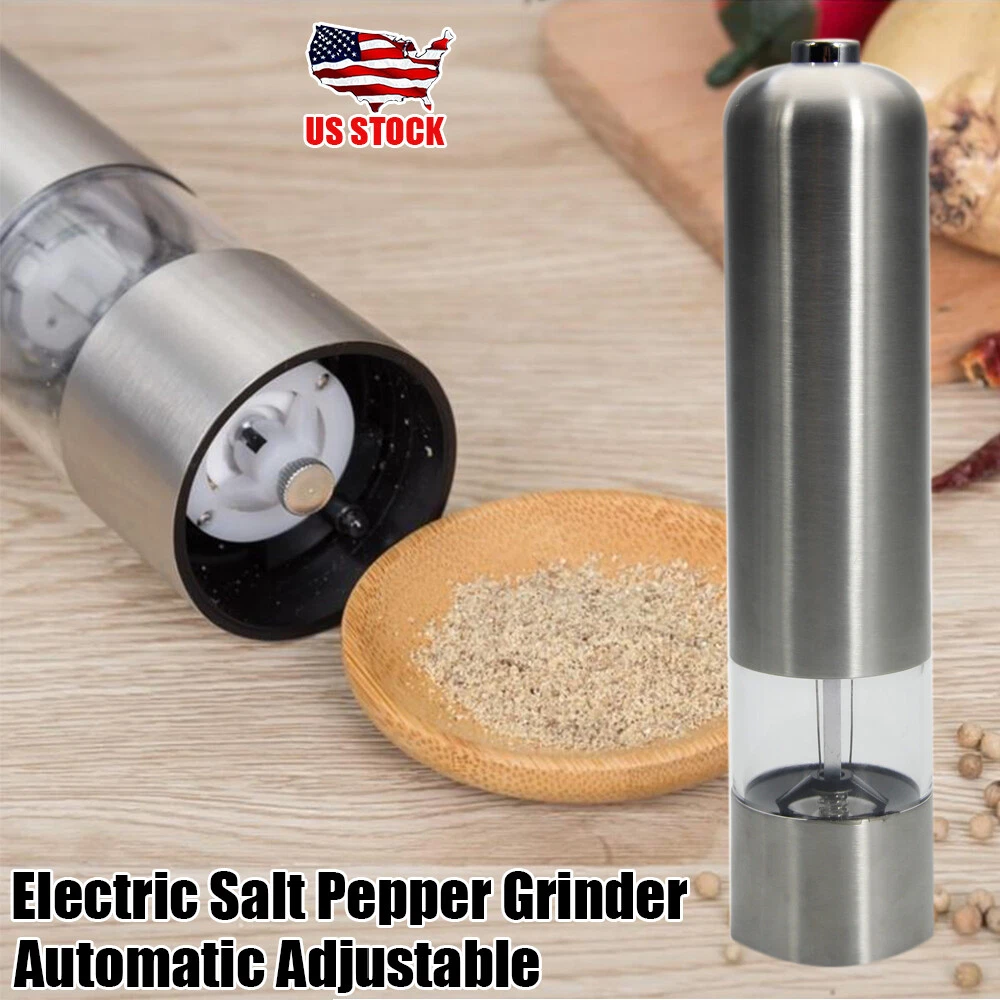 Electronic Salt Pepper Mill Adjustable Electric Spice Shaker