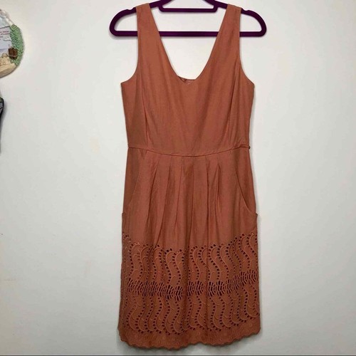 j crew orange eyelet dress