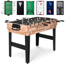 Set tavolo sala giochi combinato 10 in 1 biliardo, biliardino, ping pong, scacchi