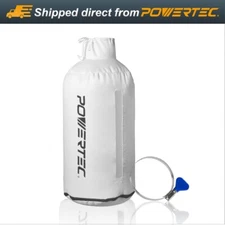 POWERTEC Dust Collector Bag, 30 Micron Filter 4" Dust Port w/ 4" Key Hose Clamp