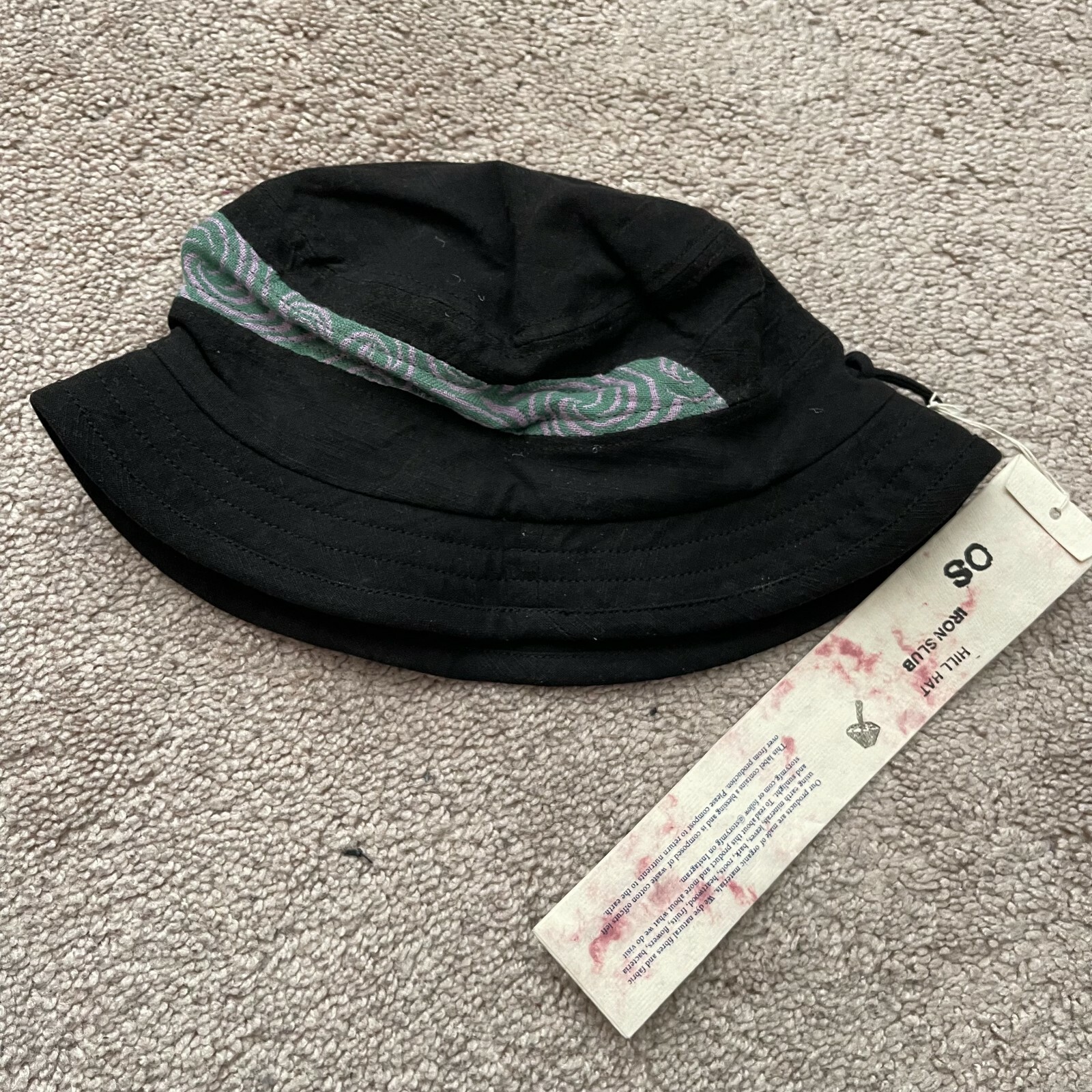 STORY MFG. Hill Bucket Hat Cap Peace Iron Slub One Size Organic Cotton NEW $224