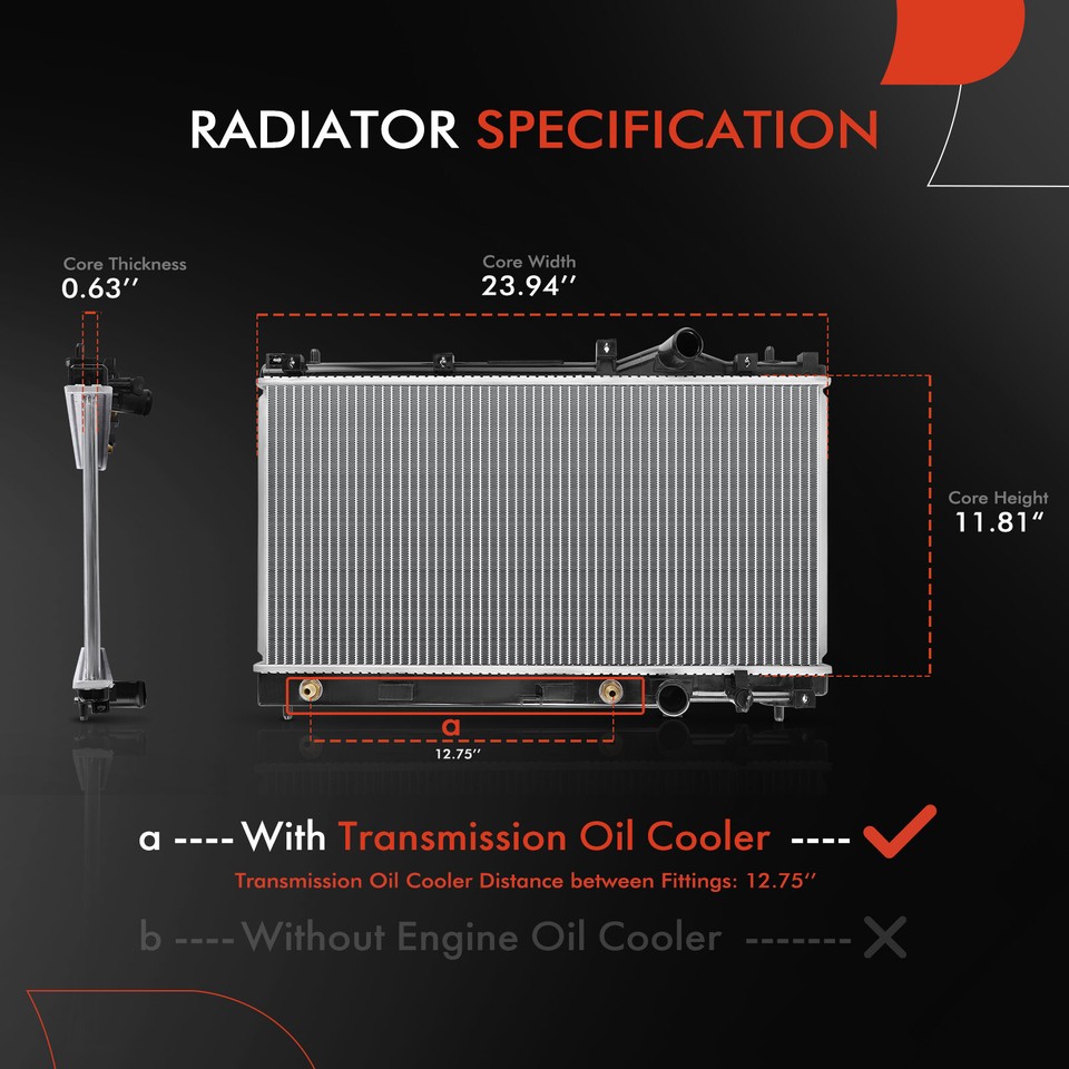 A-Premium Radiator for Chrysler Neon 1995-1997 Dodge Neon Plymouth Neon ...