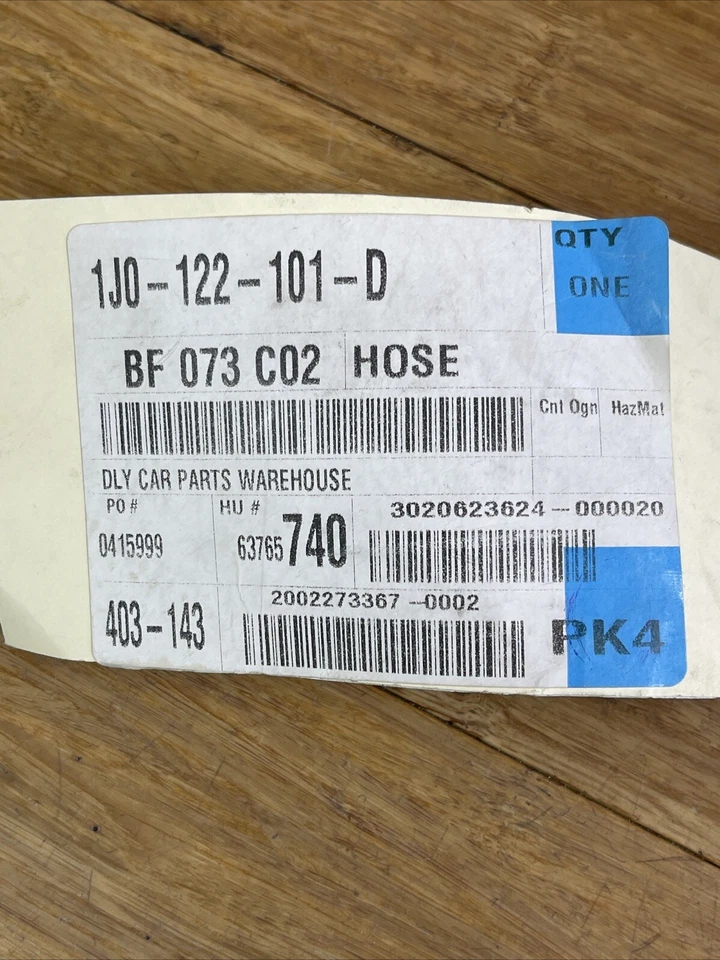 Tubo de manguera superior refrigerante motor 1,9 L Volkswagen Golf Jetta 1999-2006 fabricante de equipos originales Foto 2 de 4