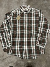 NWT Filson Sutter Sport Long Sleeve Button up Shirt Green brown Mens