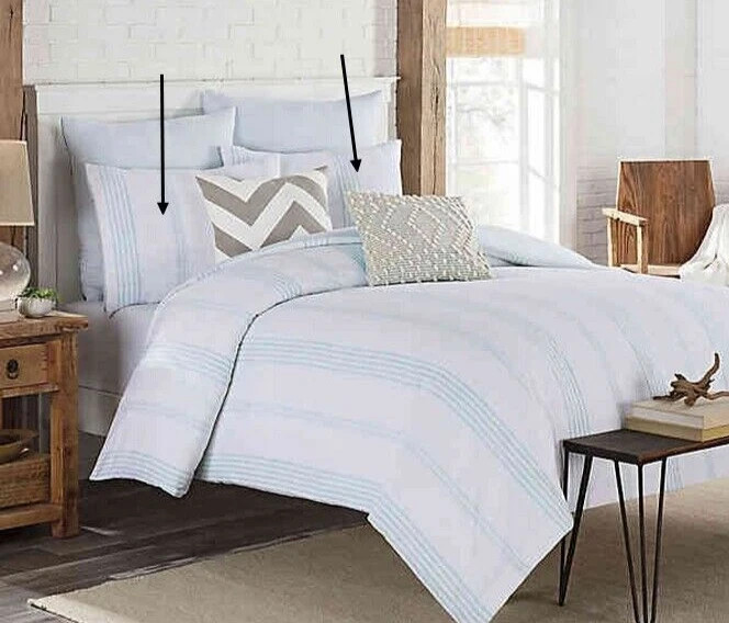 Juego de 2 dormitorios KAS Room Clifton Aqua Standard Shams almohada sham verano Foto 4 de 4