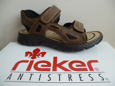 Rieker Men's Sandals Trekking Sandals Brown Leather 26761 NEW