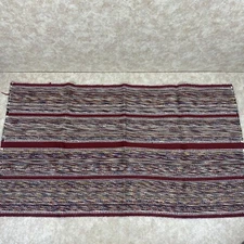 VTG Multicolor Rag, Throw/scatter, Boho Rug Shabby 42” X 23”