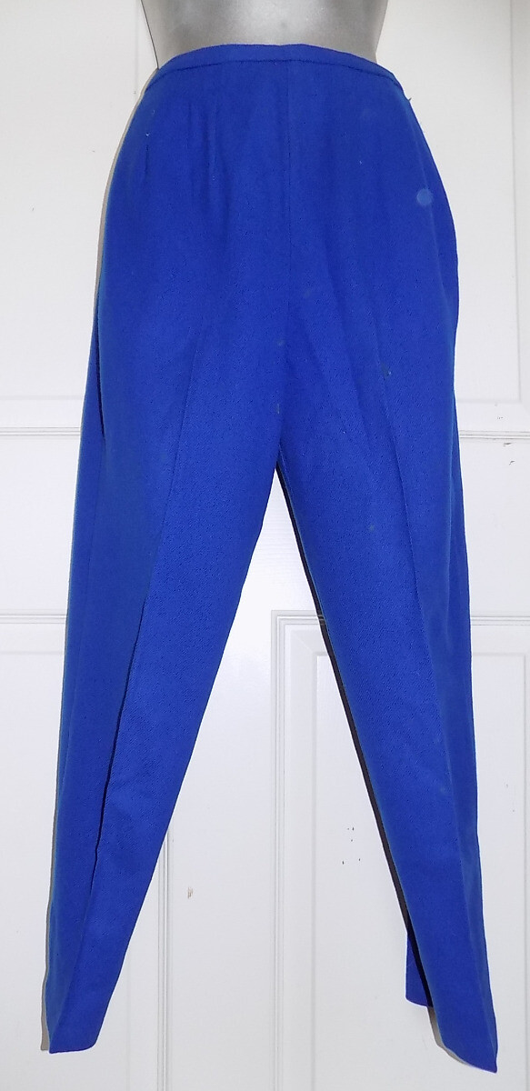Vintage 60s 70s Royal Blue Wool Pants W24 | eBay