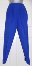 Vintage 60s 70s Royal Blue Wool Pants W24