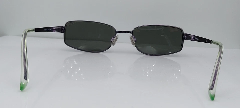 Lacoste LA12232 紫色长方形金属太阳镜仅框架 — 第 3/4 张图片