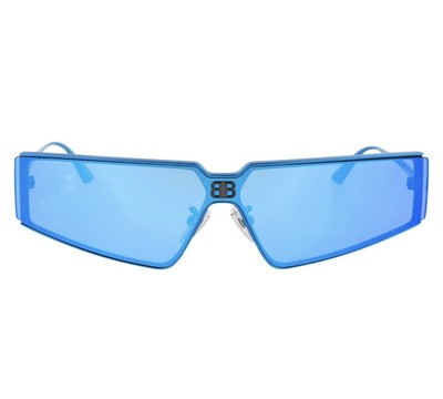 Balenciaga Light Blue Sunglasses with Logo Detail Balenciaga BB0096S 025 Rectangle Light Blue Sunglasses  main image 3
