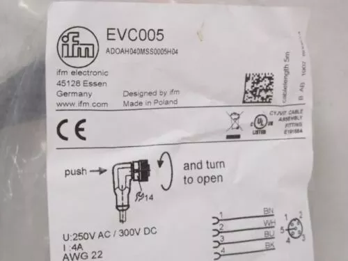1 Stck. Neu IFM EVC005 Stecker EVC005 Kostenloser Versand - Bild 2 von 5