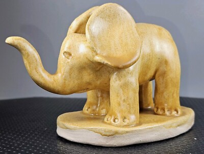 5½'' Long Handmade? Signed Elpehant Figurine Sculpture **Signed 1987 MAM**