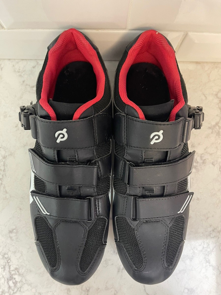 Chaussures Vélo Peloton – Homme – EU 46 / US 12 – Noir/rouge – Neuves Sans Boîte