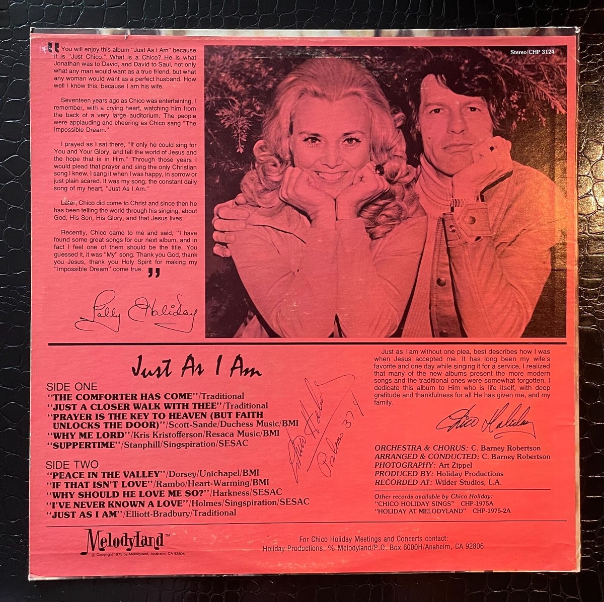 CHICO HOLIDAY Just As I Am Melodyland CHP 3124 AUTOGRAPHED! Psalms