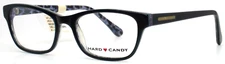 HARD CANDY HC31 DBLUE Dark Blue Womens Rectangle Eyeglasses 51-18-140 B:34 A