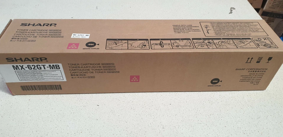 Genuine Sharp MX62GT MB  Magenta Toner Cartridge ,  Sharp MX-6240N, MX-7040N  - Image 2 of 3