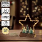 LED Jute Stern Deko Weihnachtsstern Lichterstern Weihnachtsdeko Timer 30 LEDs