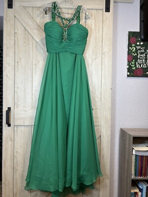 NWT Sherri Hill Green Emerald Jeweled Sequins Two Piece Prom Dress Sz 4 |  eBay