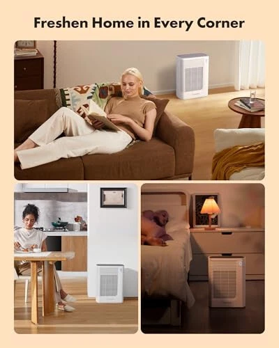 High-Efficiency Air Purifier for Large Spaces Up to 1937 Sq Ft with Double-Side Technology Ideal for Homes Bedrooms and Living Areas