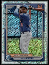 2024 Bowman Chrome #BCP-162 Julio Zayas Shimmer Refractor