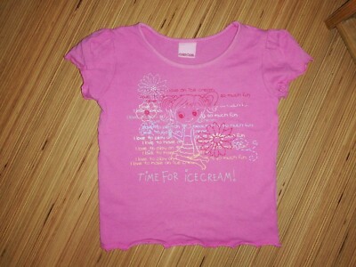 Cherokee Mädchen Shirt T-Shirt Kurzarm Oberteil Baumwolle rosa süß Gr. 104 110 