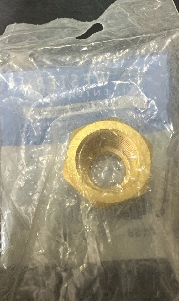 Regulator Inlet Nut, Air, Brass, CGA-346, 0.830”-14 NGO, RH Female Western (A-5) - Image 2 of 3