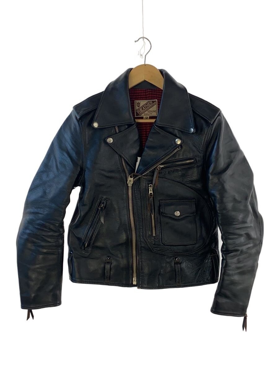 Y 2 Leather Double Riders Jacket/38/Horseskin/Blk 3483