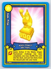 Ganz - Webkinz Challenge Trading Card - Wacky Zingoz 600 Trophy B1-47/80