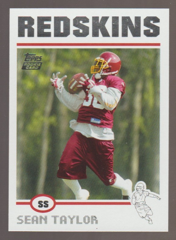 SEAN TAYLOR 2004 Topps Rookie Card #347 SP RC Set Break SEE SCANS Hurricanes
