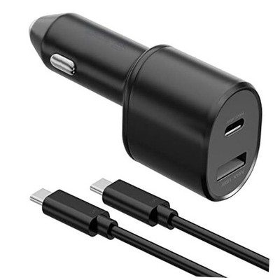 Samsung Super Fast Dual Car Charger (45W+15W) with Super Fast Charging Cable