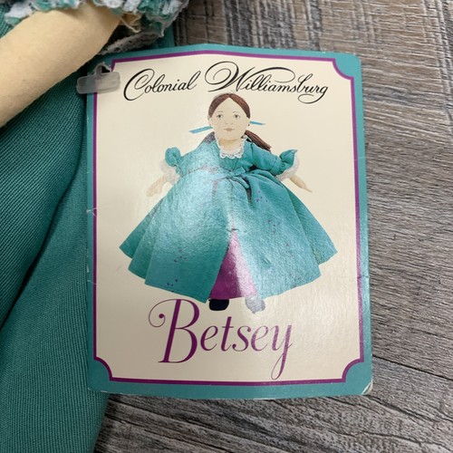 1997 Colonial Williamsburg BETSEY Cloth Doll 12" by Merry Makers New w/ Tag - Picture 3 of 4