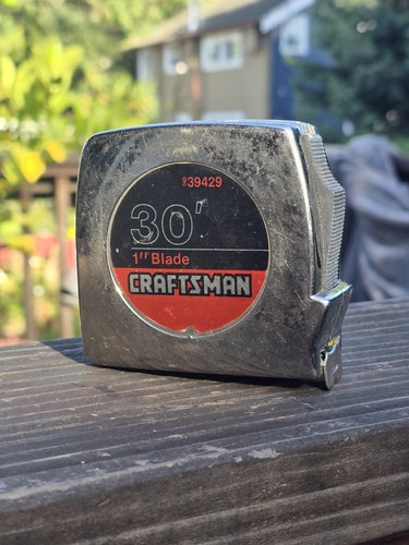 Craftsman 30' Tape Measure #39429 Made in USA 1" Blade Vintage Nice!