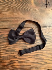 Men s Black Satin Bow Tie