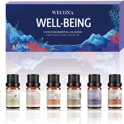 Ätherische Öle Set 6x10ml Duftöl Diffuser Kerzen Aromatherapie Geschenk