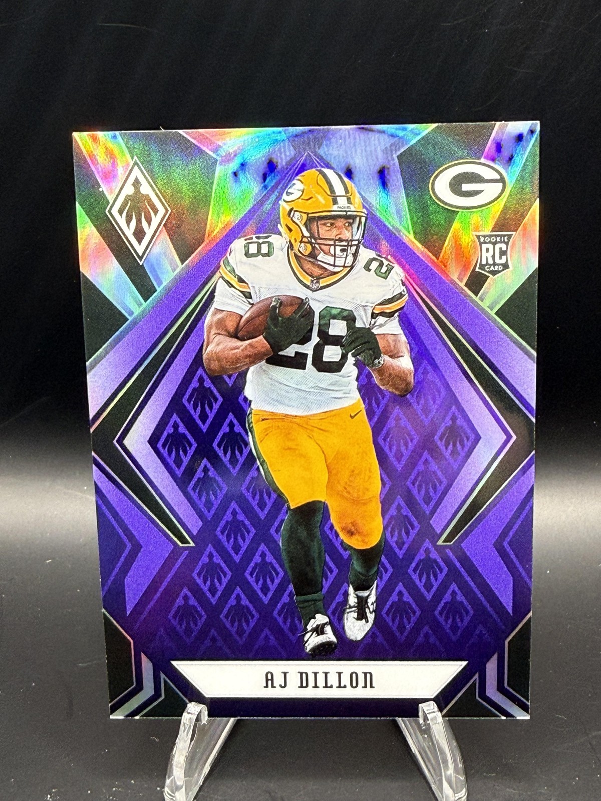 2020 Panini Phoenix #125 AJ Dillon Purple #/149 Rookie