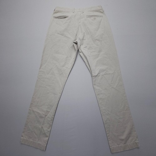 J. Crew Chino Pants Mens 32 x 34 Ivory Slim Straight 100% Cotton Twill Flat - Picture 2 of 7