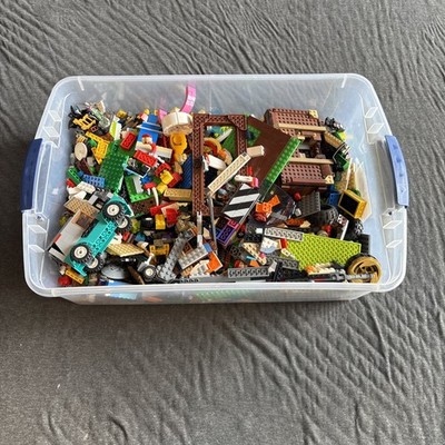 10 Pound Tub Of Legos bricks pieces Mini Figures   