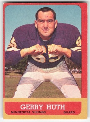 1963 Topps #104 Gerry Huth Rookie Minnesota Vikings Excellent 56466