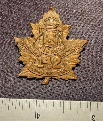 WW1 Canadian 142nd Infantry Battalion Cap Badge - CEF