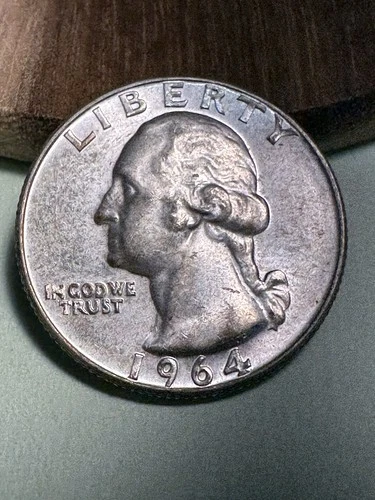 1964 Washington Quarter 90% Silver AU/BU