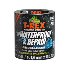 T-Rex Heavy Duty Waterproof and Repair Tape for Wet or 4 Inch Wide, Black
